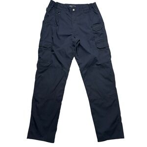 5.11 Tactical Men's Pants Large 34/36 Blue Cargo Ripstop Reinforced Knee Butt